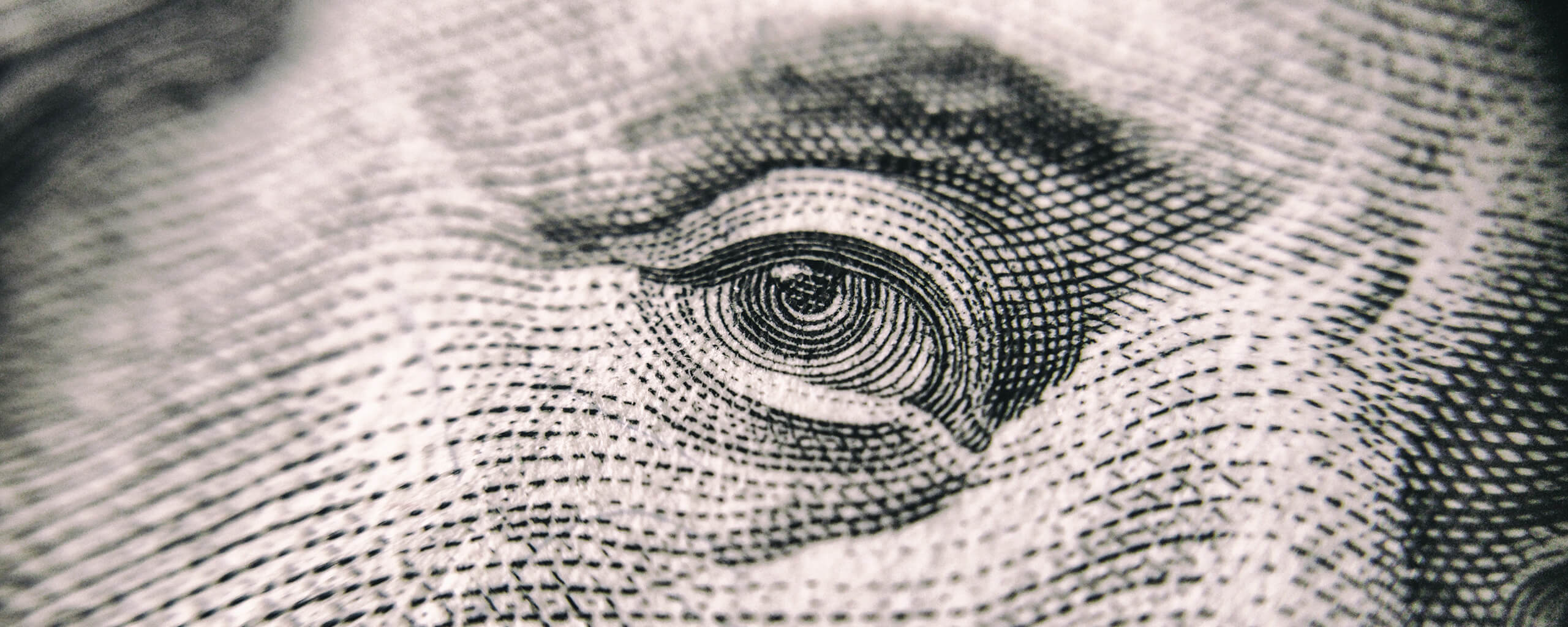 cropped eye from us dollar banknote