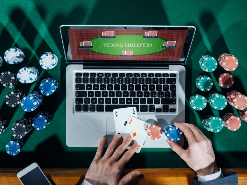 playing poker online