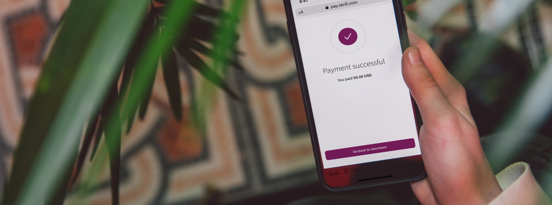 app showing successful payment