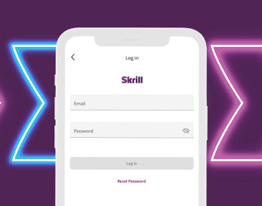 deposit Skrill app screen