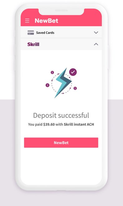 deposit successful screen Skrill app