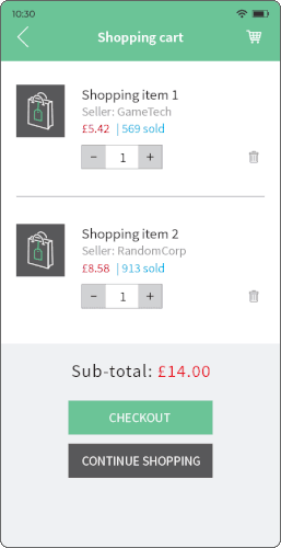 Rapid transfer payment animation going through each screen when paying with Rapid transfer